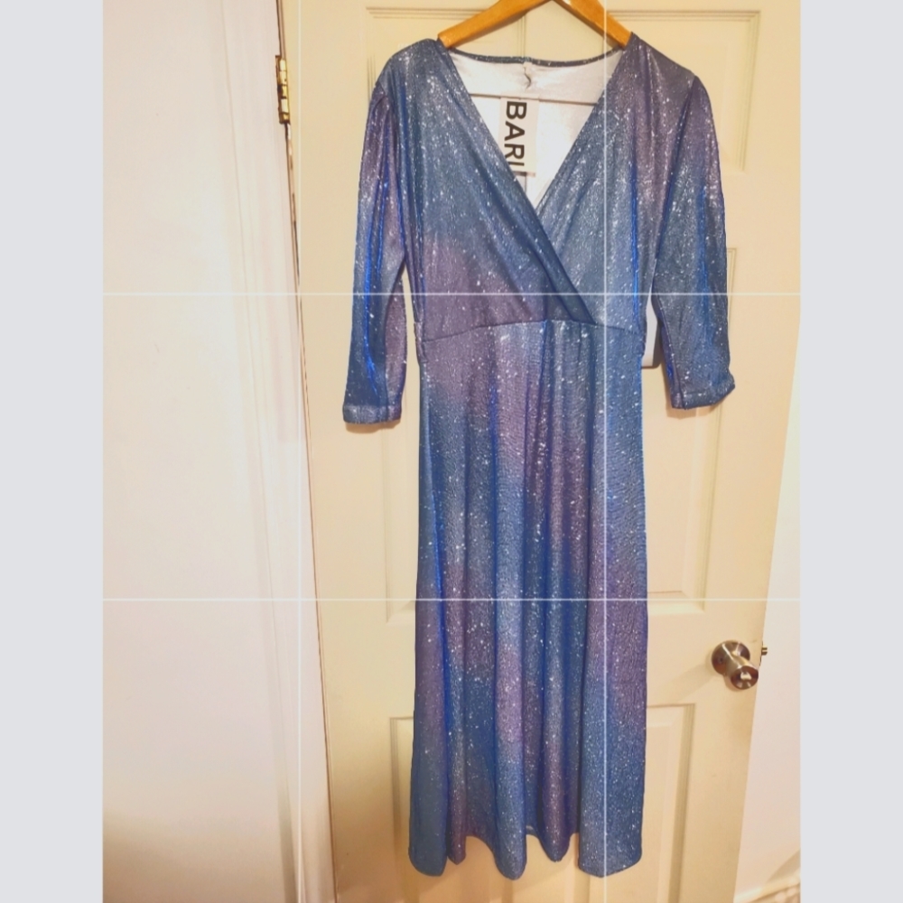 Beautiful Long Sleeve Iridescent Glitter Dress